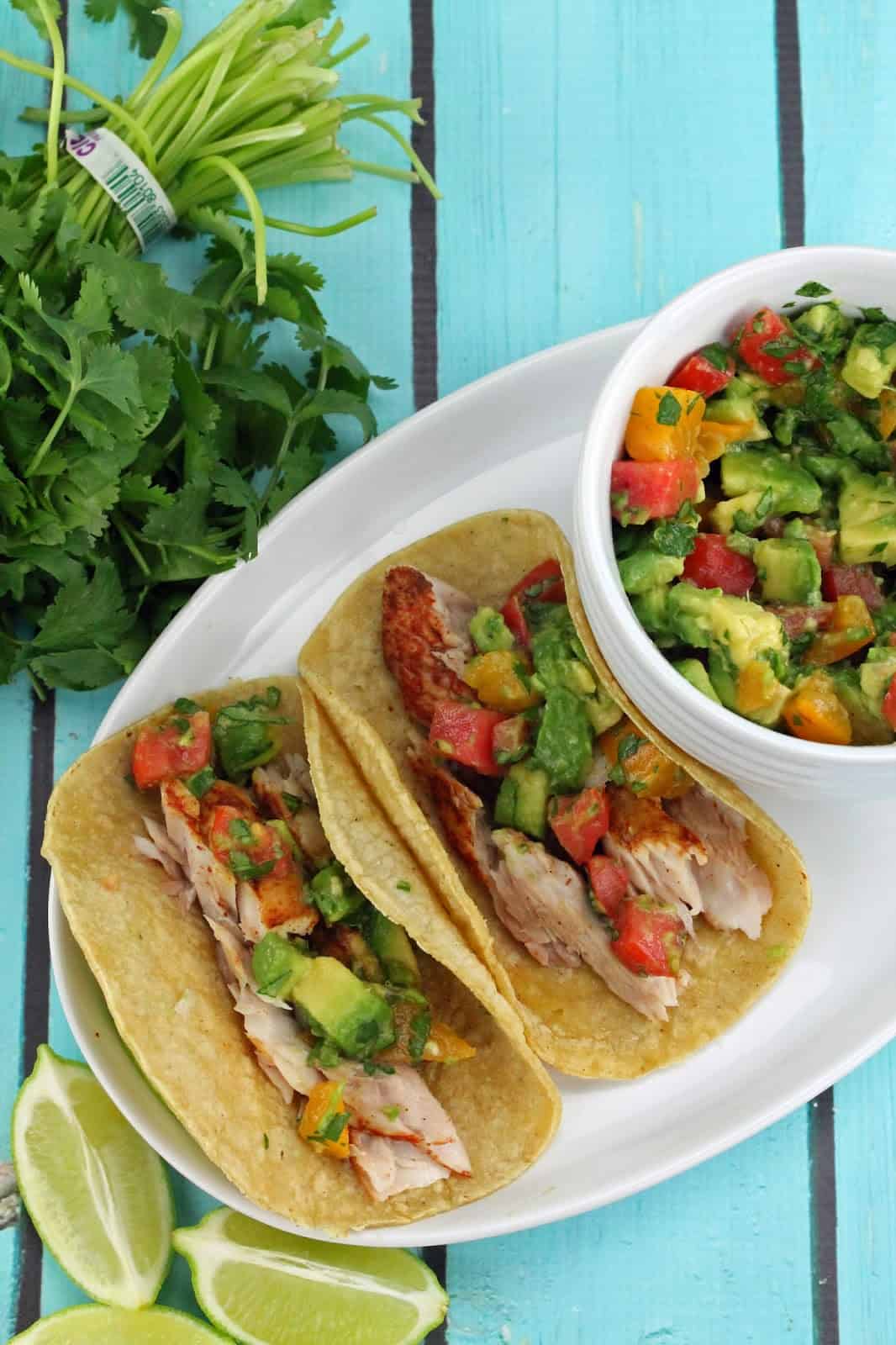 grilled fish tacos avocado salsa - 20