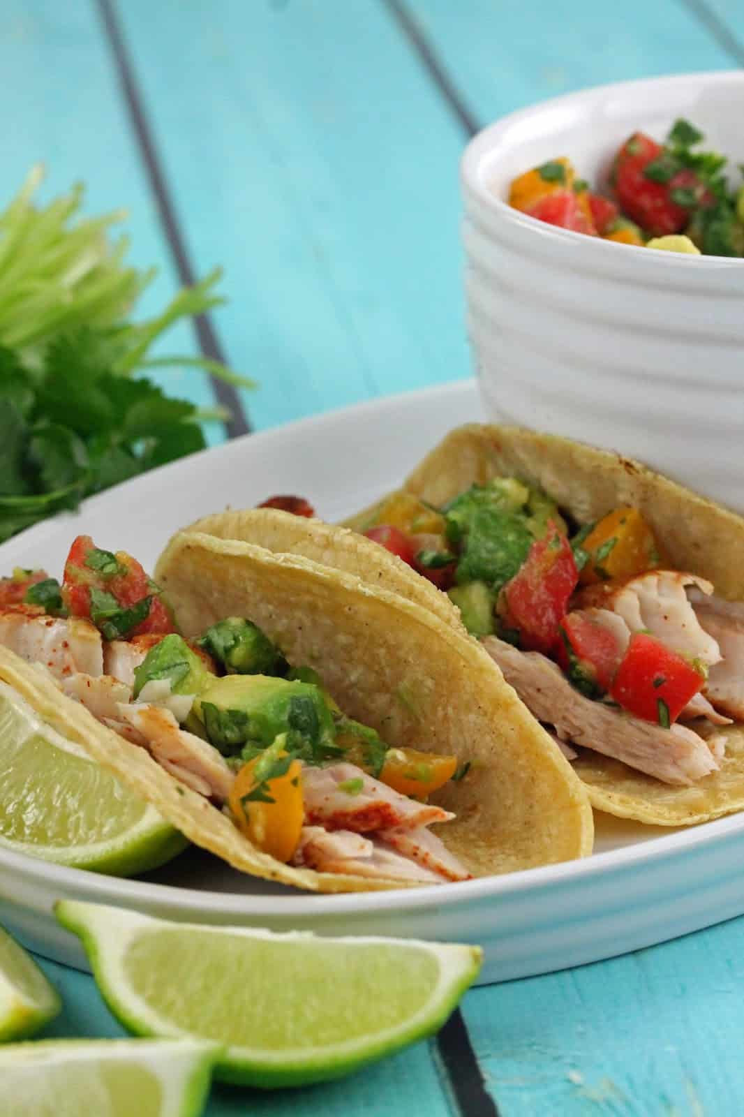 grilled fish tacos avocado salsa