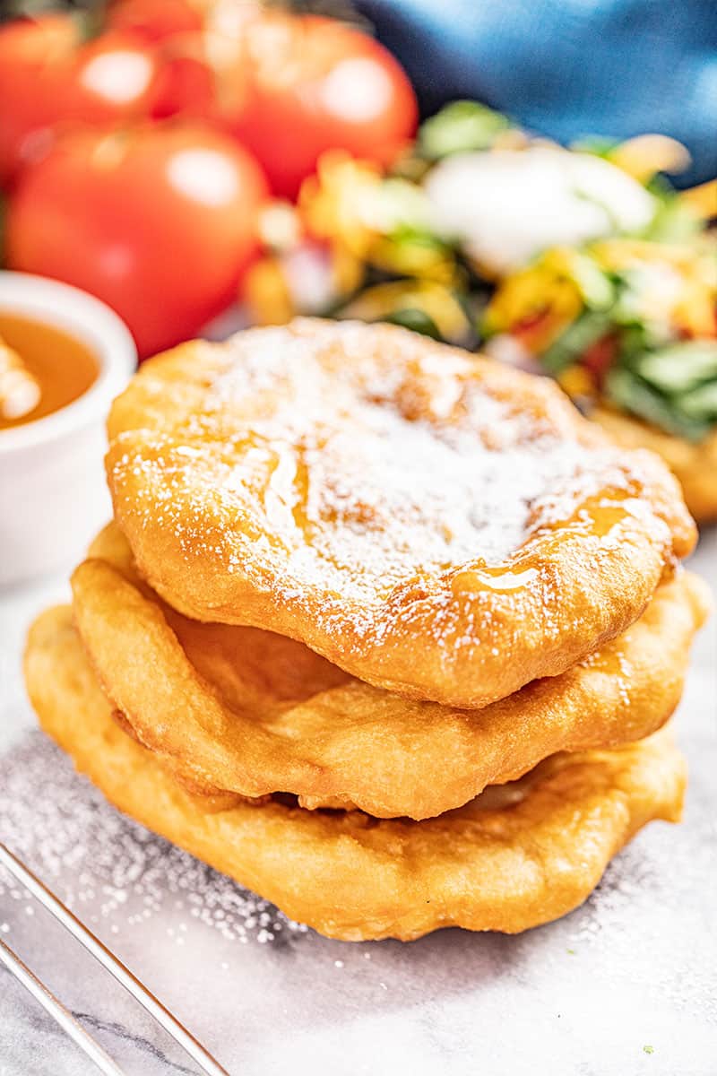 Indian fry bread stacked