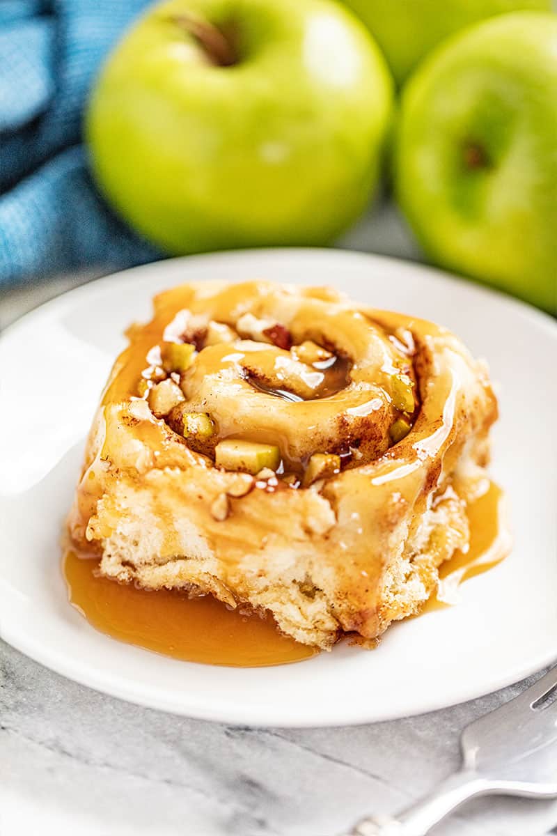 Caramel Apple Cinnamon Rolls - The Stay At Home Chef