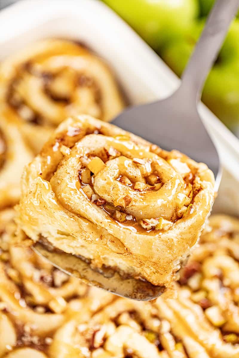 Caramel Apple Cinnamon Rolls The Stay At Home Chef