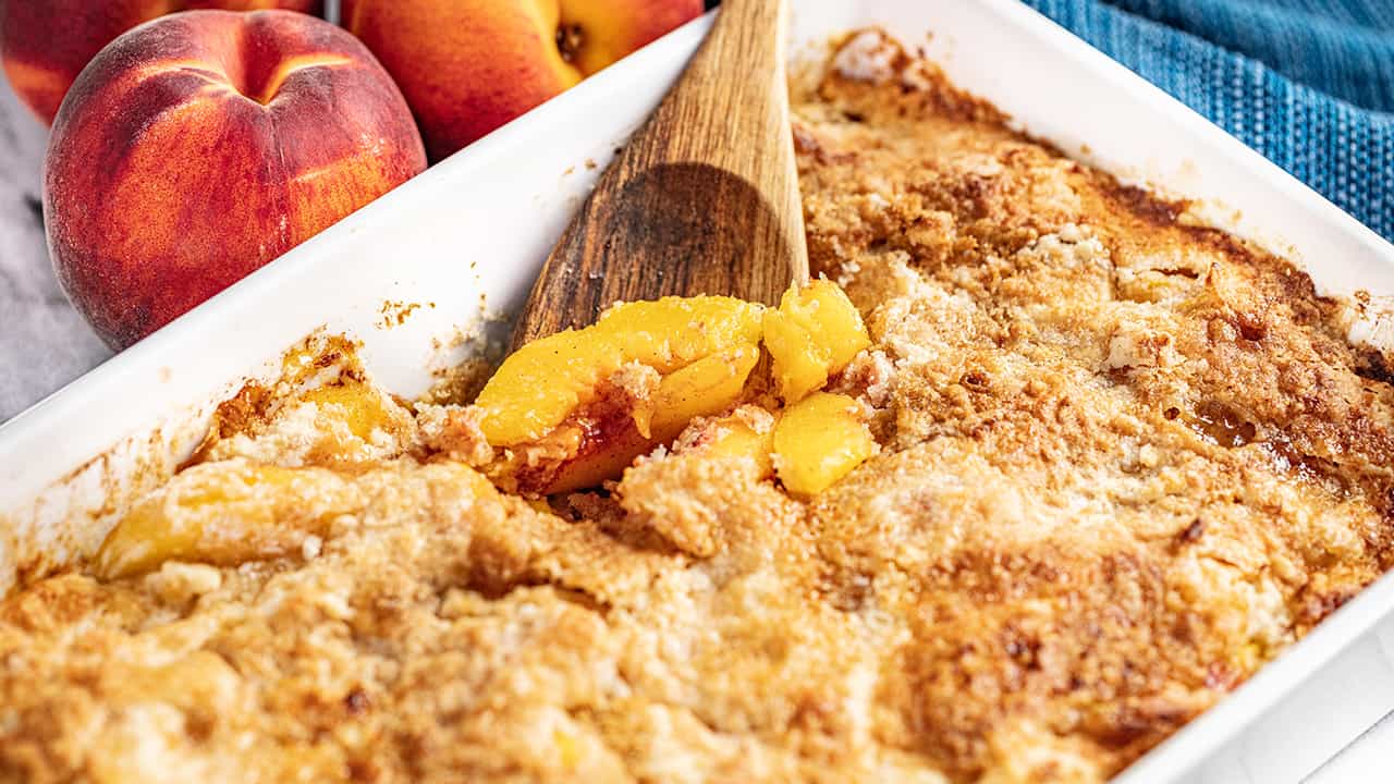 Peach Dump Cake From Scratch The Stay At Home Chef