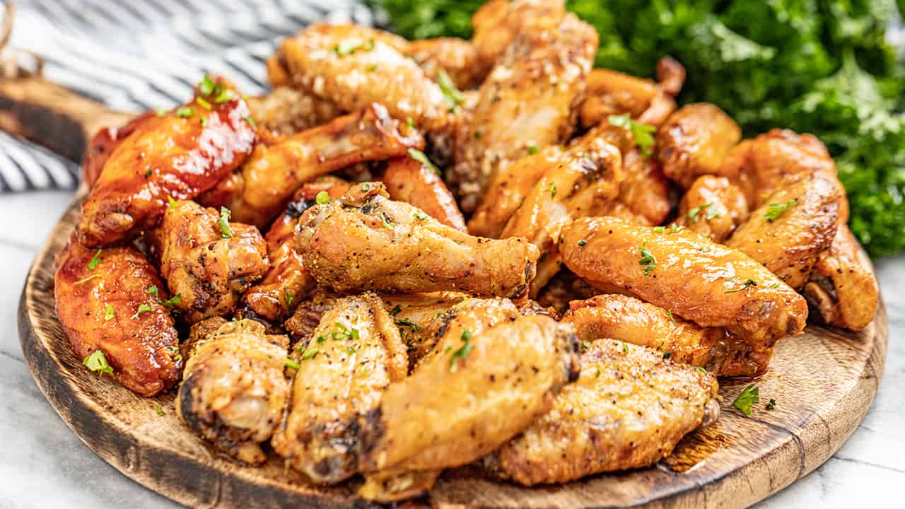 Crispy Oven Baked Chicken Wings (any flavor!)