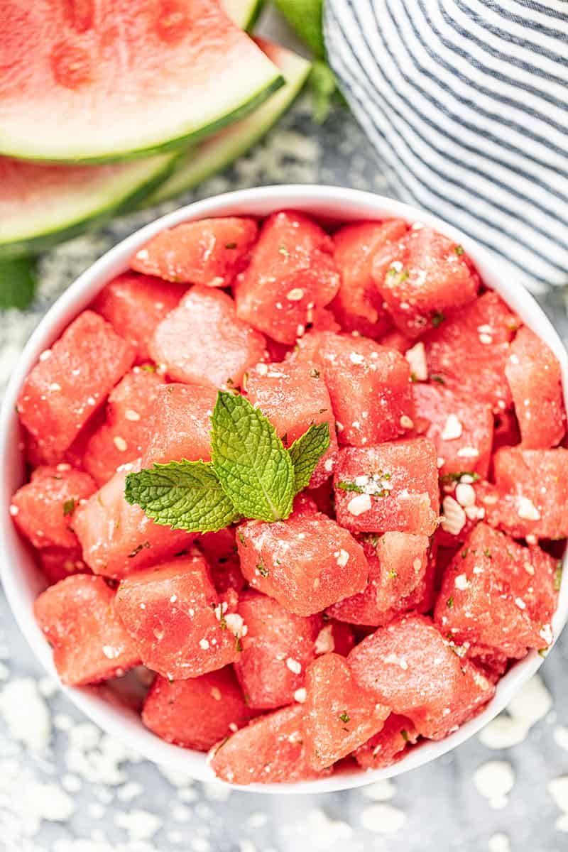 Watermelon Feta Salad with Mint and Lemon - 35