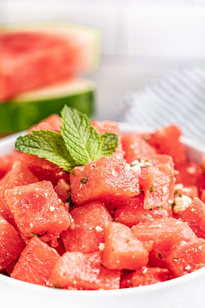 watermelon feta salad with mint