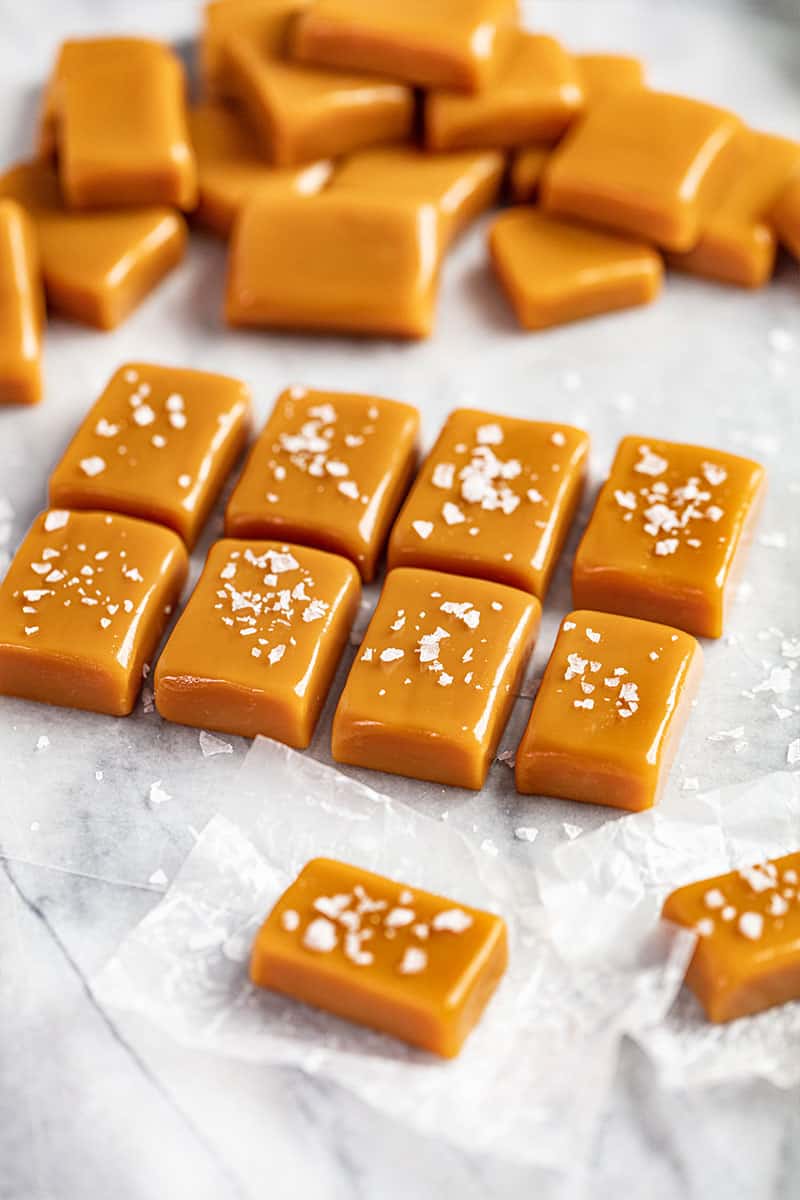 Caramels with salt on top.