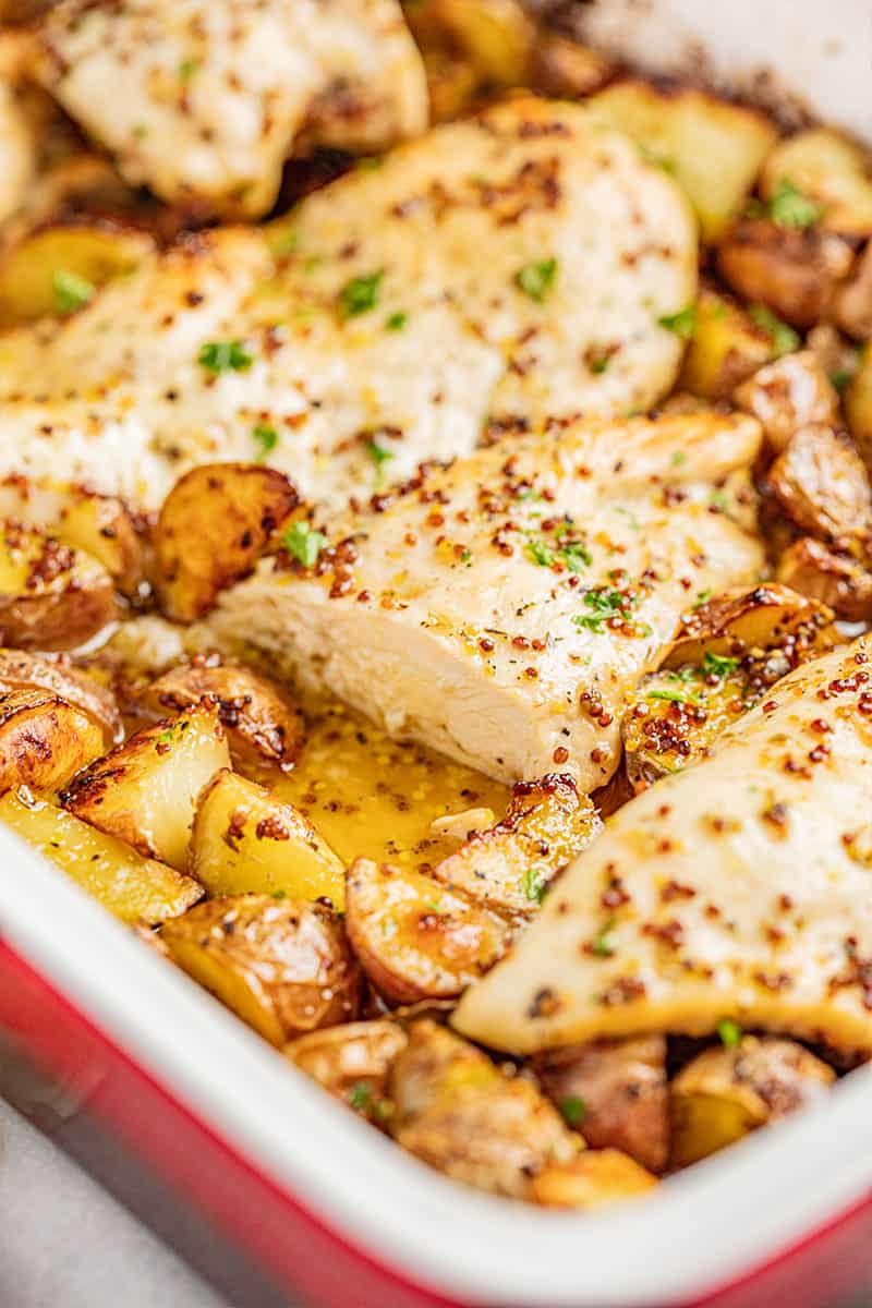 Baked Honey Dijon Chicken and Potatoes