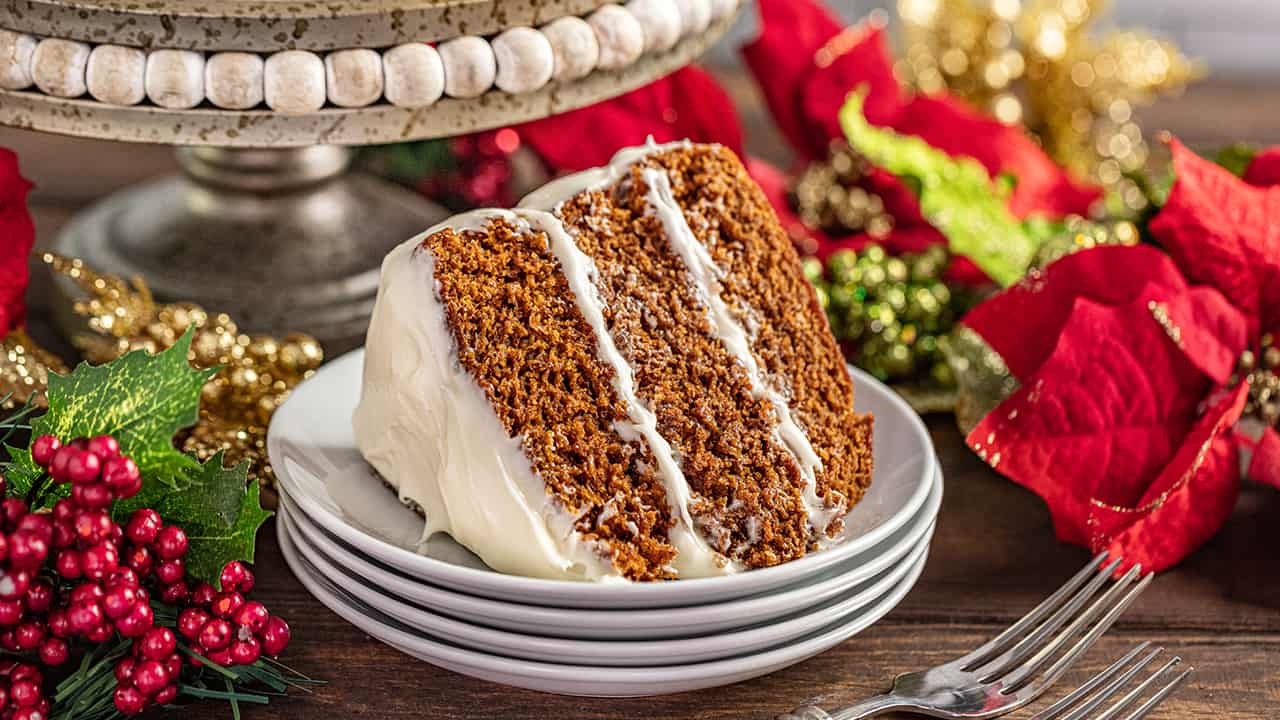 A Festive Christmas Tree Gingerbread Cake Dessert Recipe, Recipe