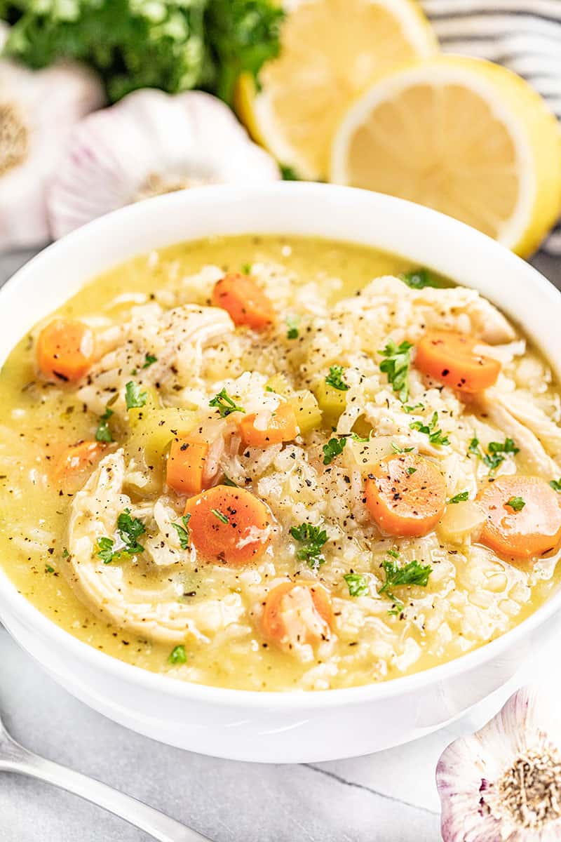 Chicken and rice soup.