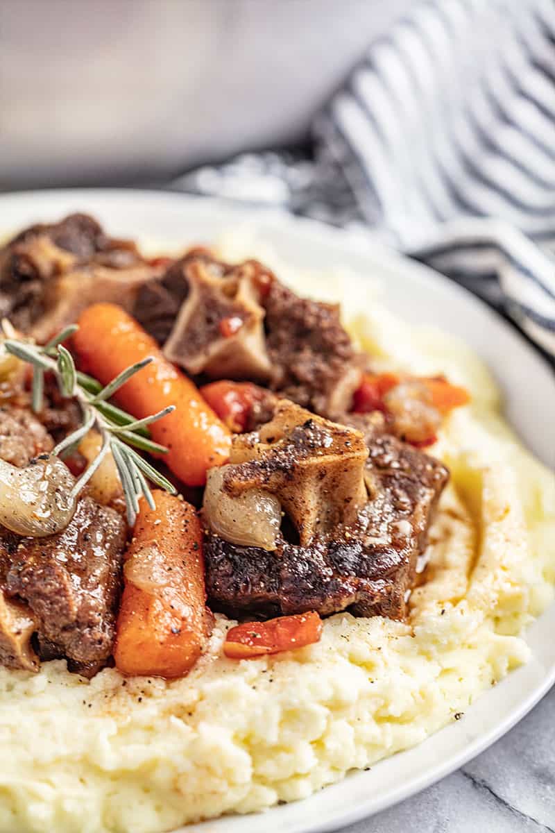 Braised oxtails with veggies.