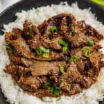 Korean beef bulgogi in a bowl.