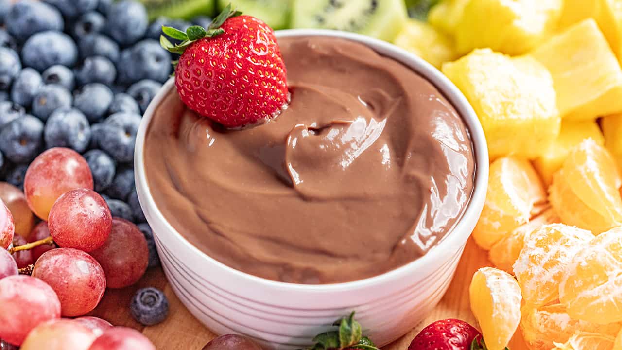 Healthy Chocolate Fruit Dip Meal Prep