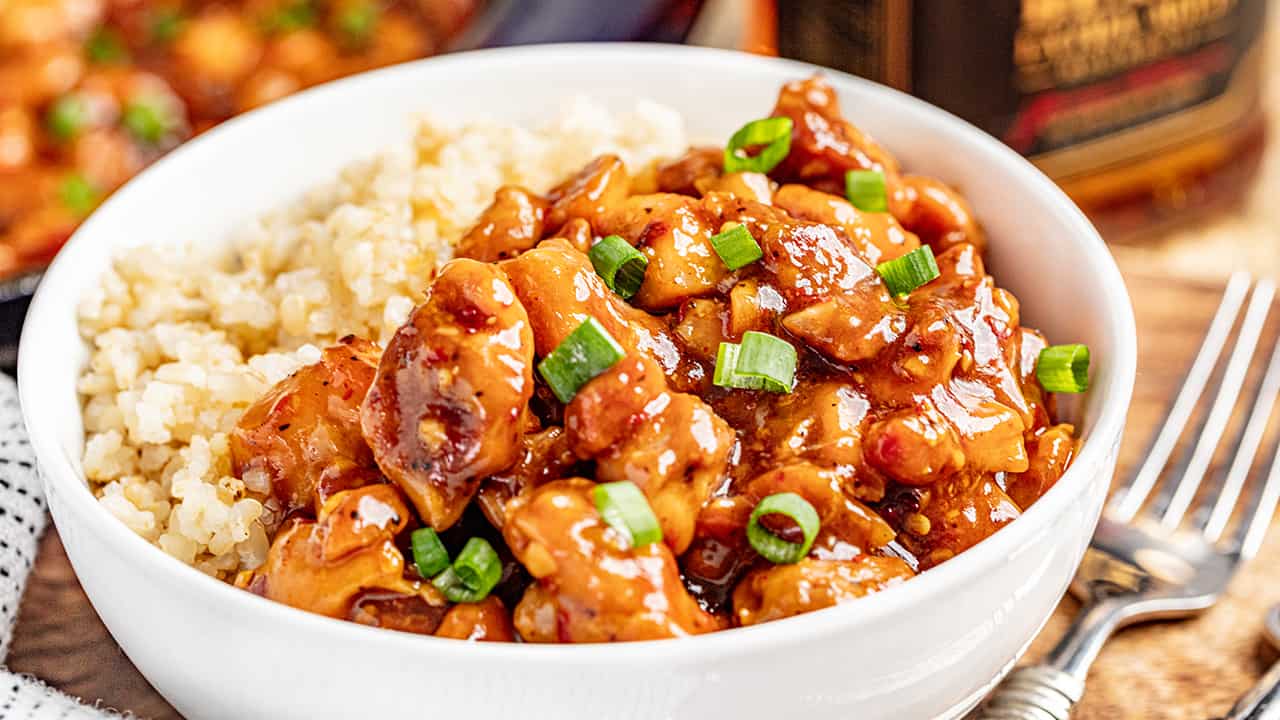 Saucy Bourbon Chicken The Stay At Home Chef