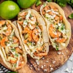 Cilantro lime shrimp tacos.