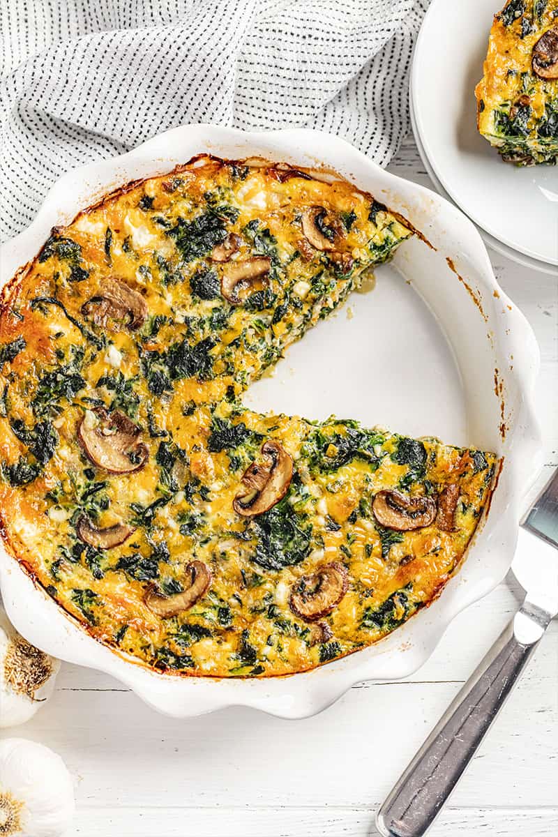 Easy Crustless Spinach Quiche