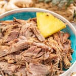Kalua pork and pineapple in a bowl.