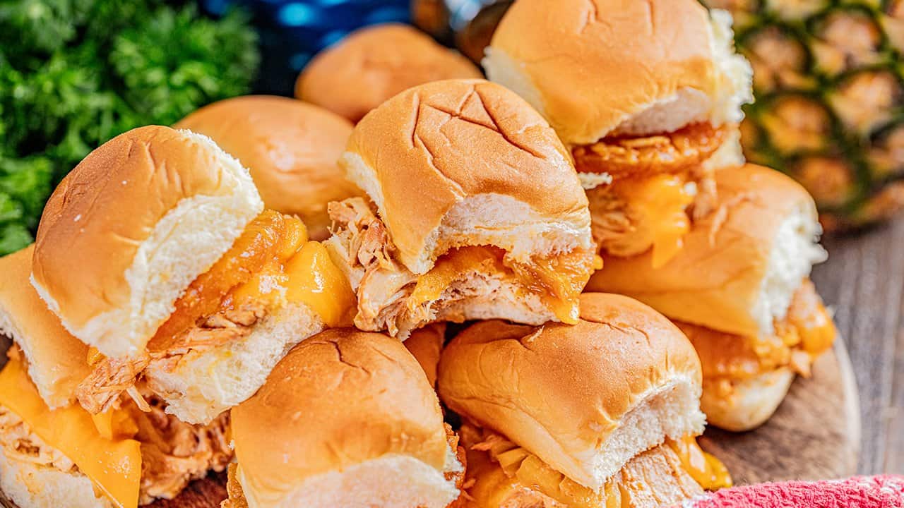 Cream Cheese Chicken Sliders - thestayathomechef.com