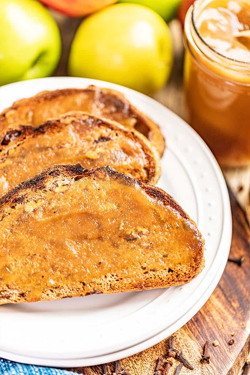 Toast with apple butter.
