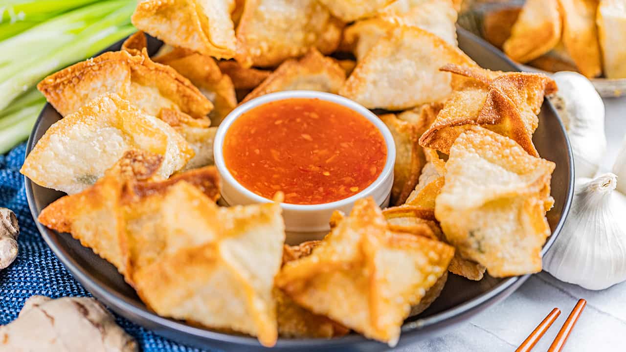 Savory Sausage Wontons - The Stay At Home Chef