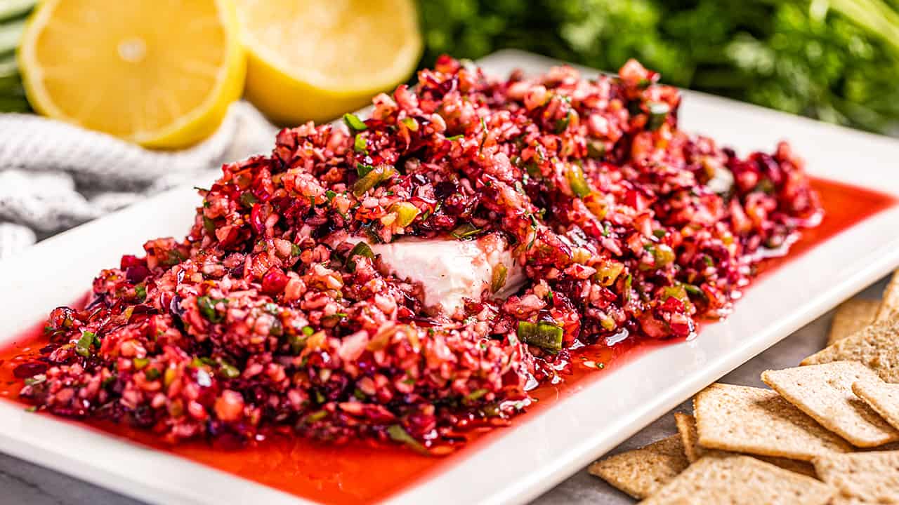 Cranberry Salsa Over Cream Cheese