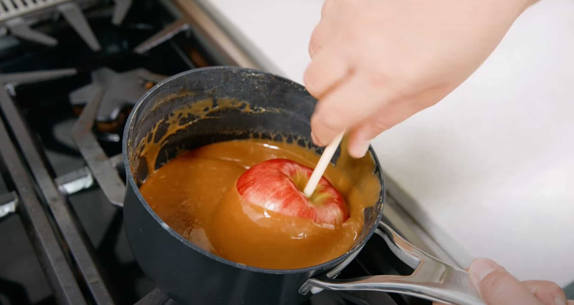 Caramel Apples - step 2 dip