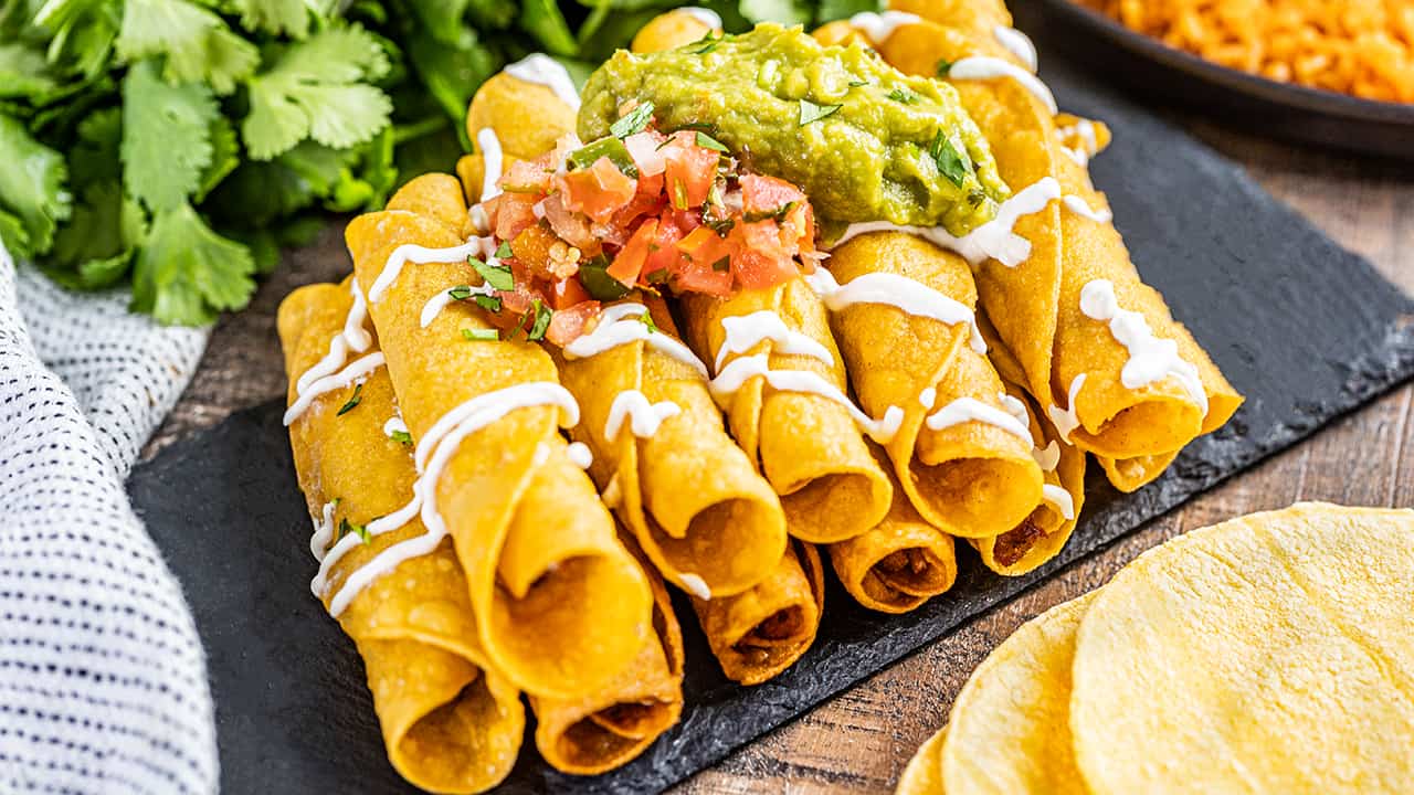 Perfectly Crispy Baked or Fried Taquitos