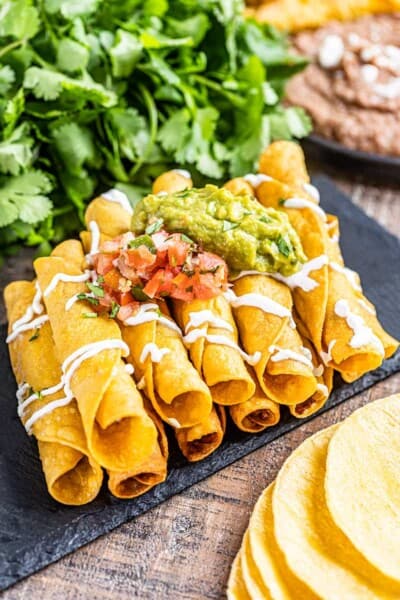 Perfectly Crispy Baked or Fried Taquitos - The Stay At Home Chef