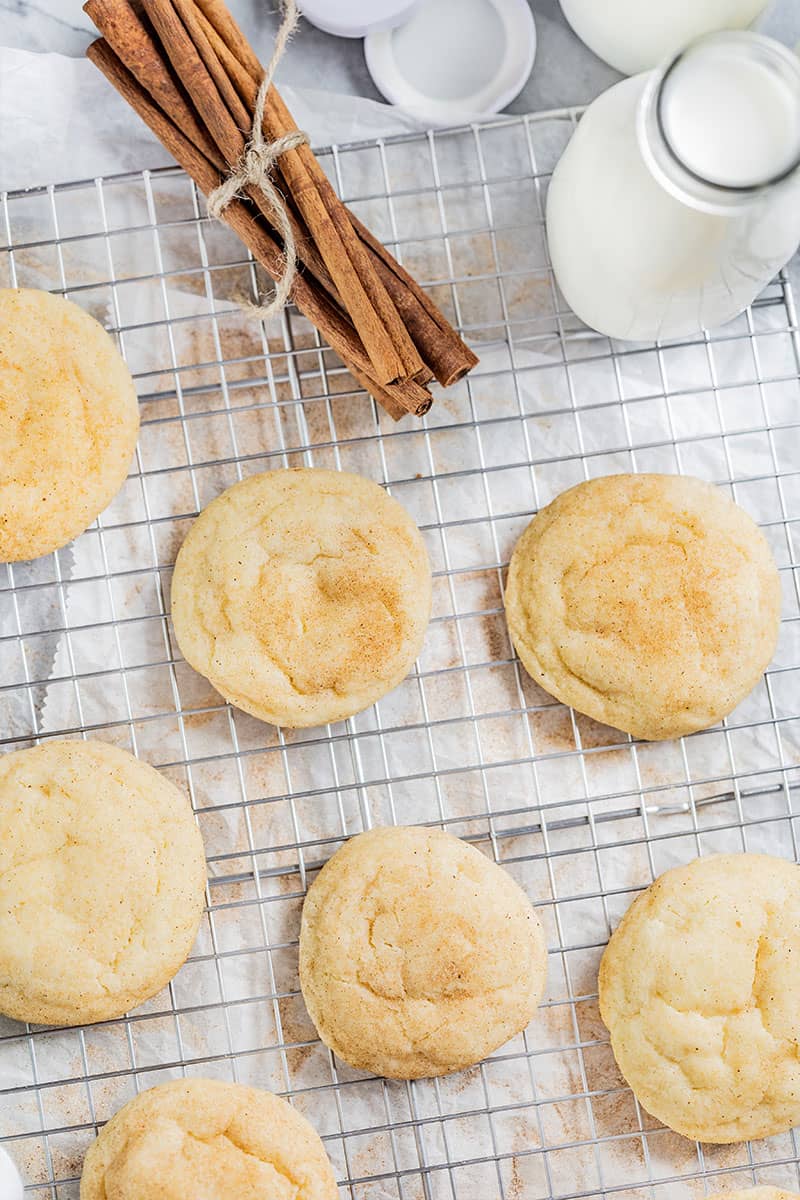 Top view of snickerdoodles.