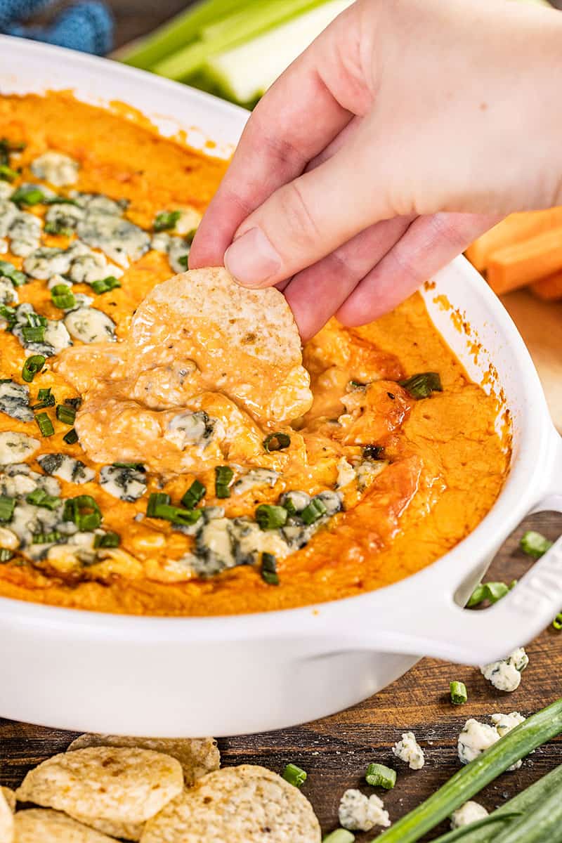 Slow Cooker Buffalo Chicken Dip Recipe [VIDEO] - Dinner, then Dessert