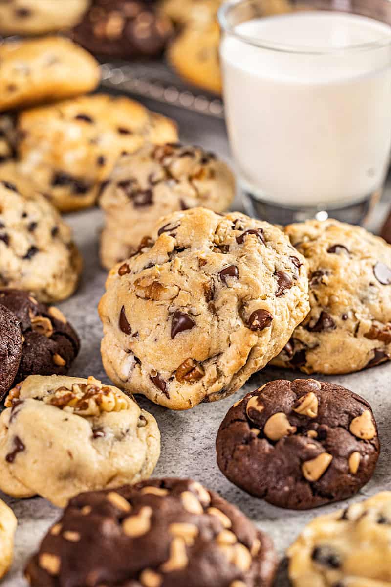 Close up view of bakery style cookies.