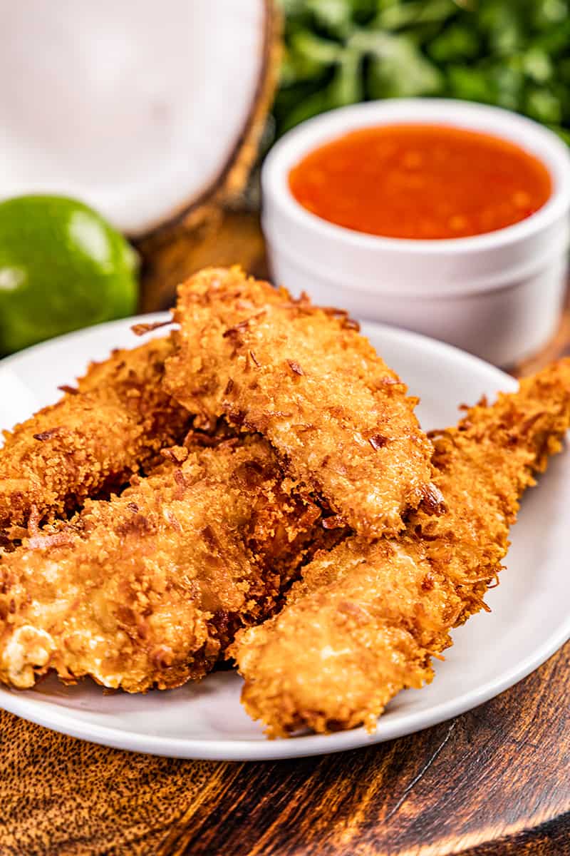 Crispy coconut chicken.