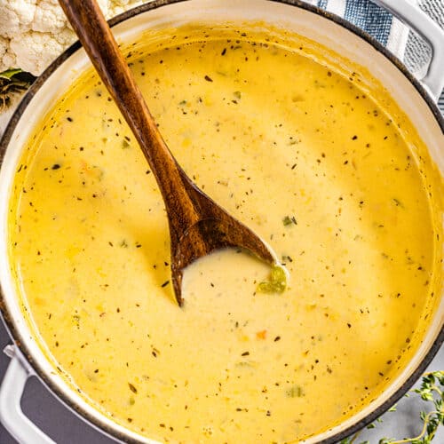 Creamy Cauliflower Soup - thestayathomechef.com