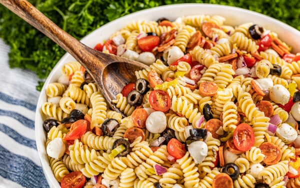 Classic Italian Pasta Salad with Homemade Italian Dressing