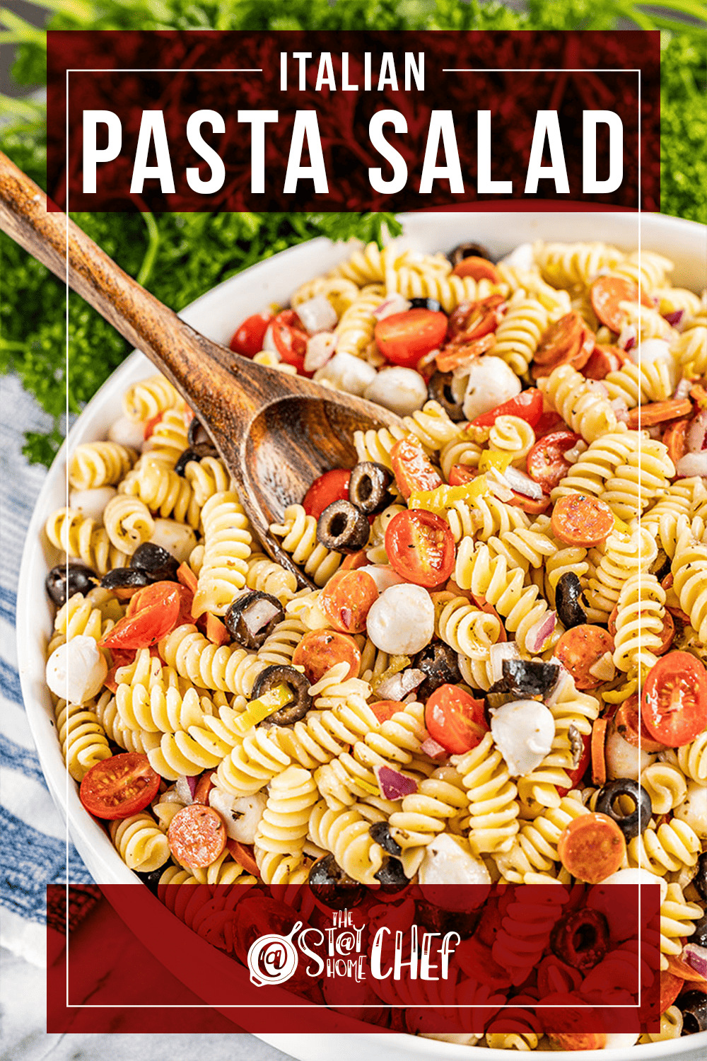 Classic Italian Pasta Salad with Homemade Italian Dressing - 59