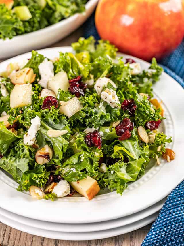 Sweet and Tangy Kale Salad - The Stay At Home Chef