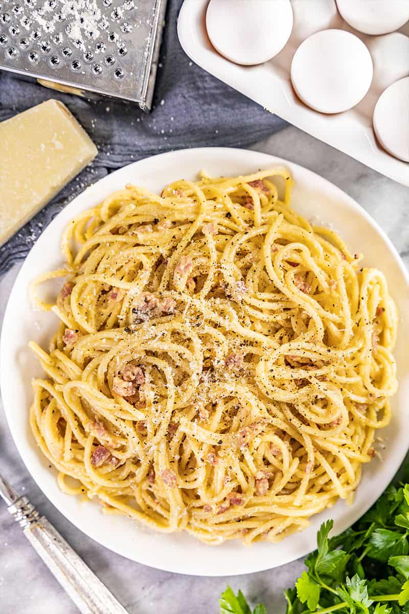 Spaghetti Carbonara With Egg