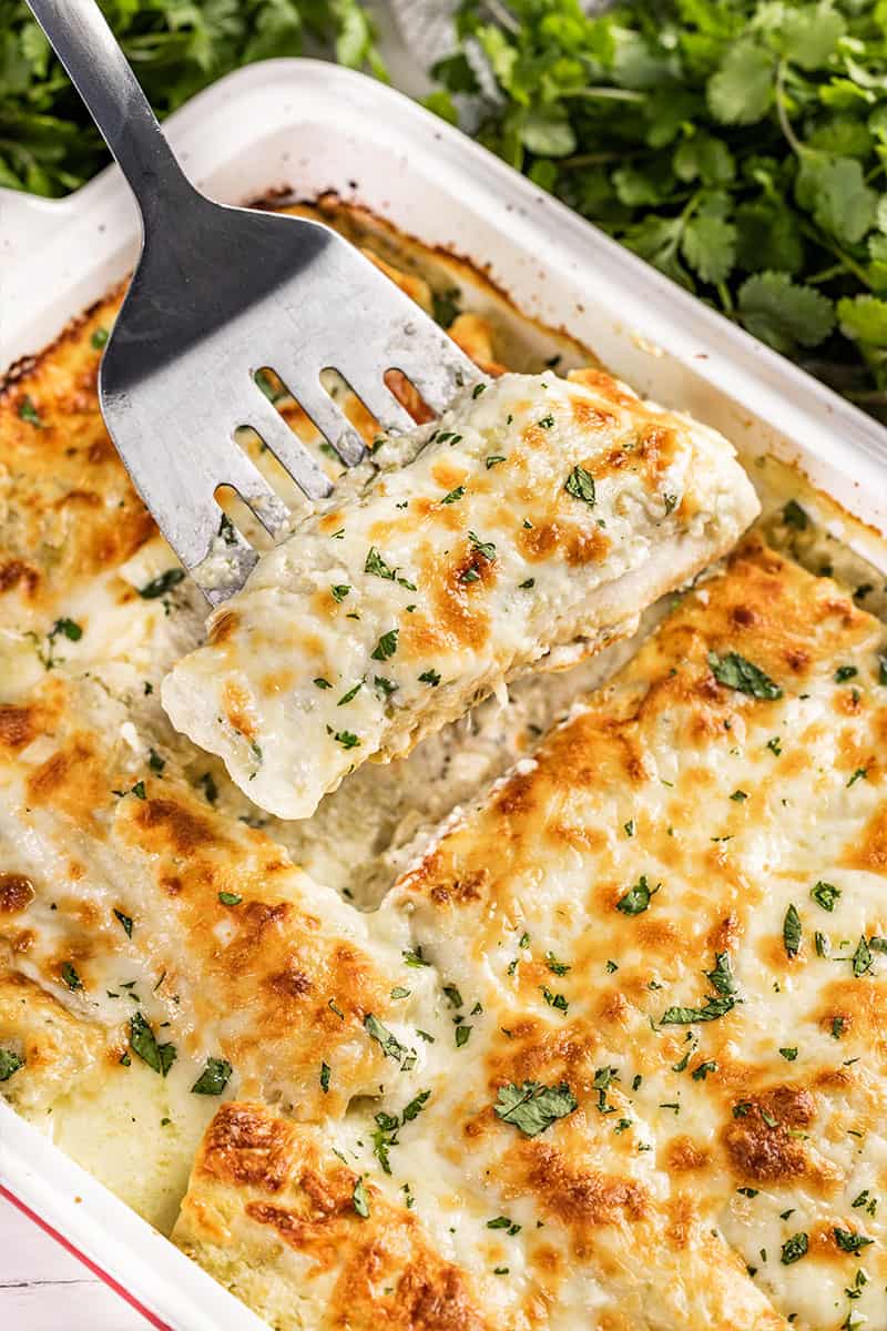 Easy Green Chile Chicken Enchiladas - 53