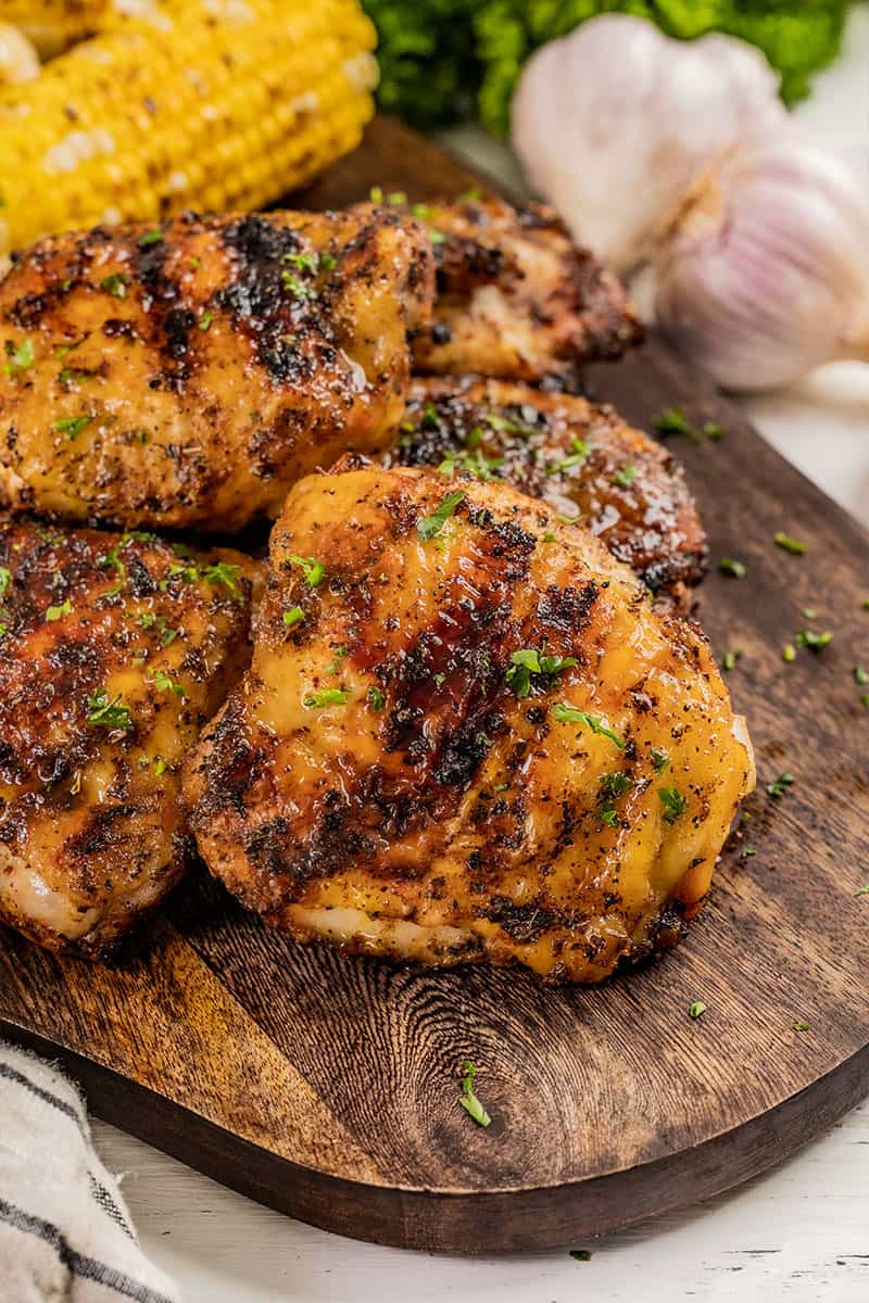 Grilled chicken thighs.