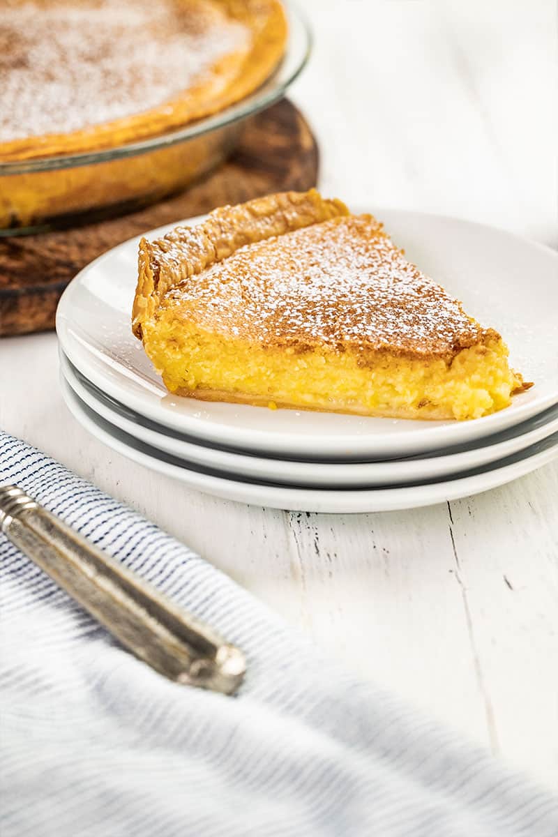 A slice of chess pie.