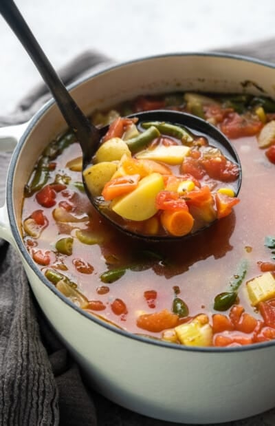 45 Minute Vegetable Soup - The Stay At Home Chef