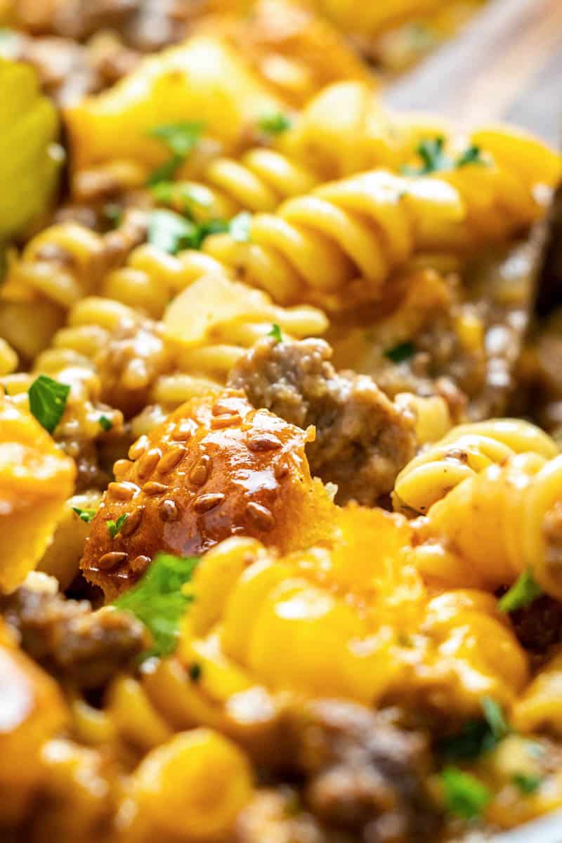 Loaded Cheeseburger Casserole com - 65