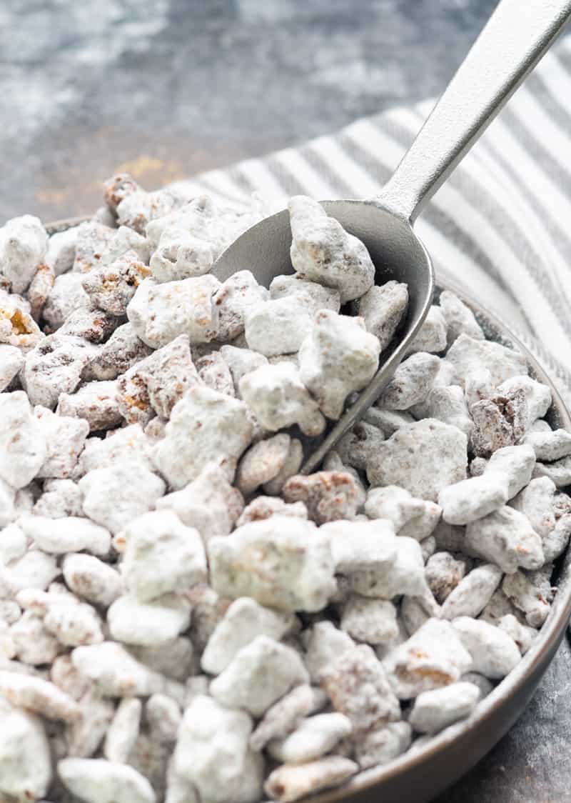 A muddy companion in a serving bowl.