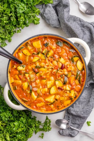 Easy Minestrone Soup - The Stay At Home Chef