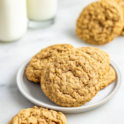 Chewy Oatmeal Cookies - thestayathomechef.com