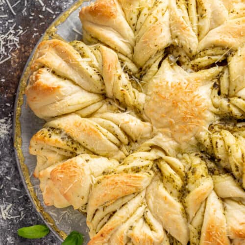 Pesto Parmesan Star Bread - thestayathomechef.com