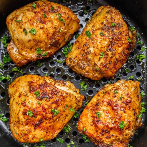 Crispy Air Fryer Chicken Thighs - thestayathomechef.com