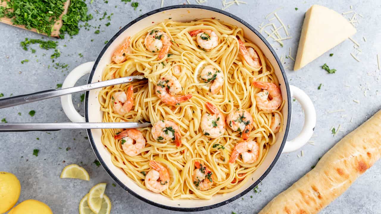 Shrimp Linguine - The Stay At Home Chef