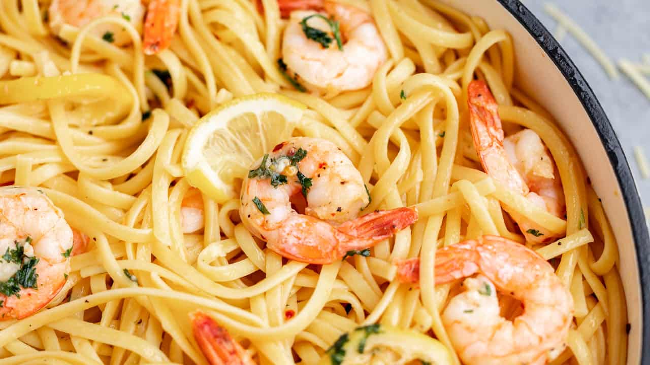 Shrimp Linguine - thestayathomechef.com - Tasty Made Simple