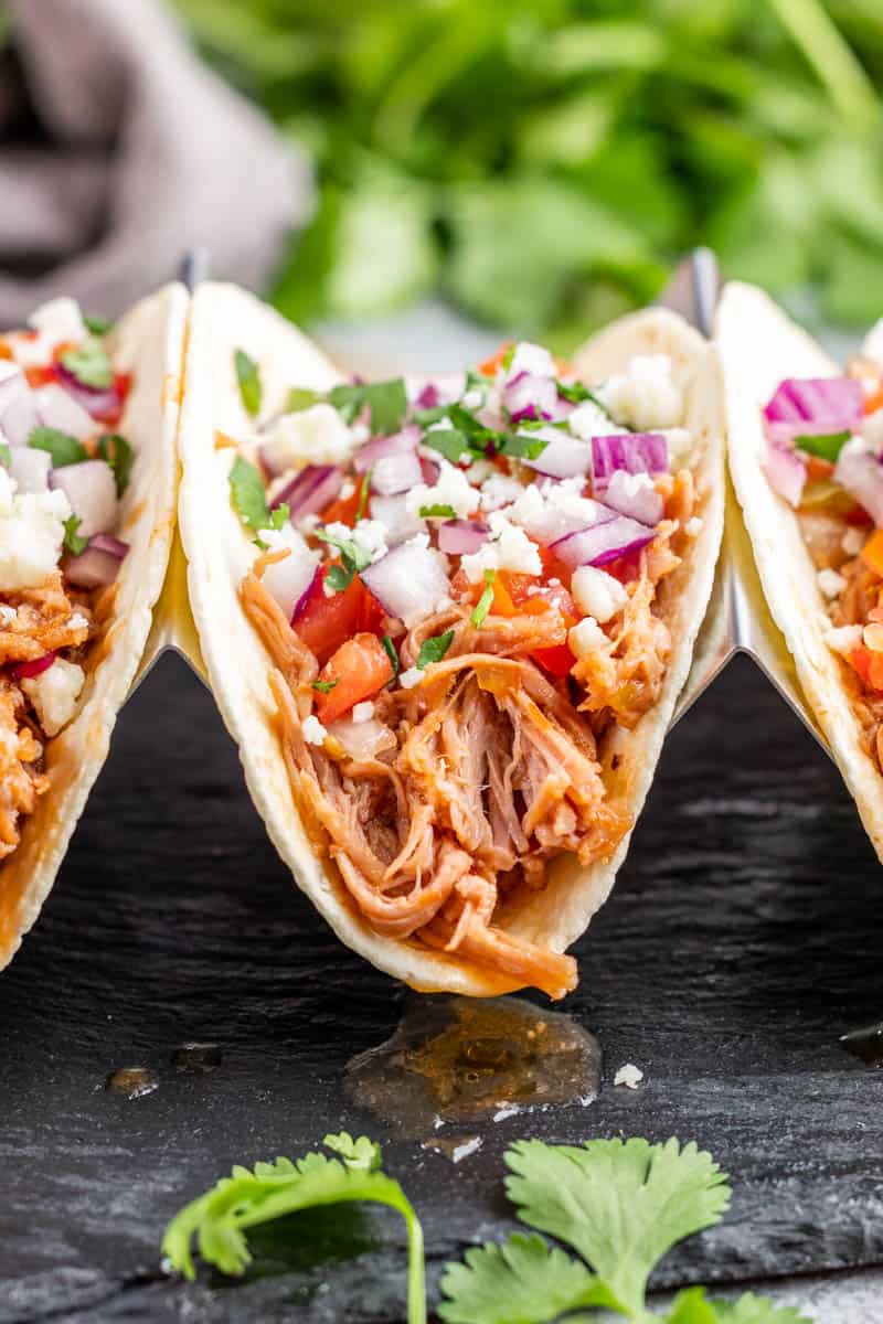 Slow Cooker Sweet Pork Tacos - The Stay At Home Chef