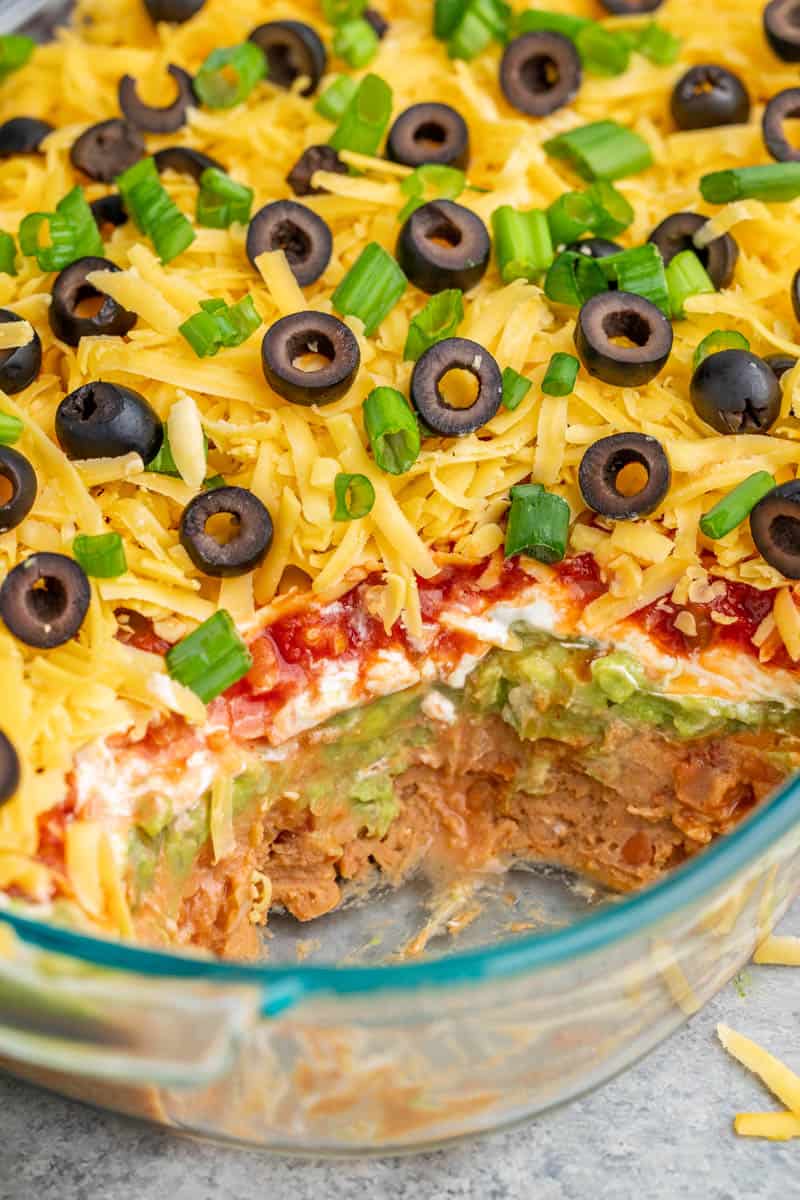 Air Fryer Ultimate 7-Layer Tortilla Dip Bowl (Super Bowl Recipe)